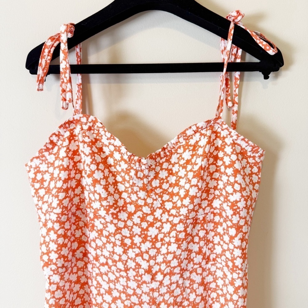 MNG Floral Pink Jumpsuit M - Picture 9 of 15
